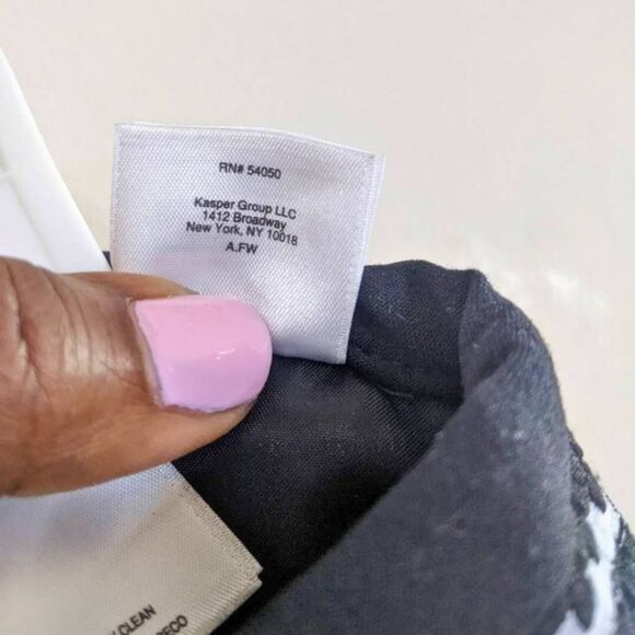 Nine West Pencil Skirt Women's Size 8 Black White Textured Stretch Slim Fit - Picture 14 of 14